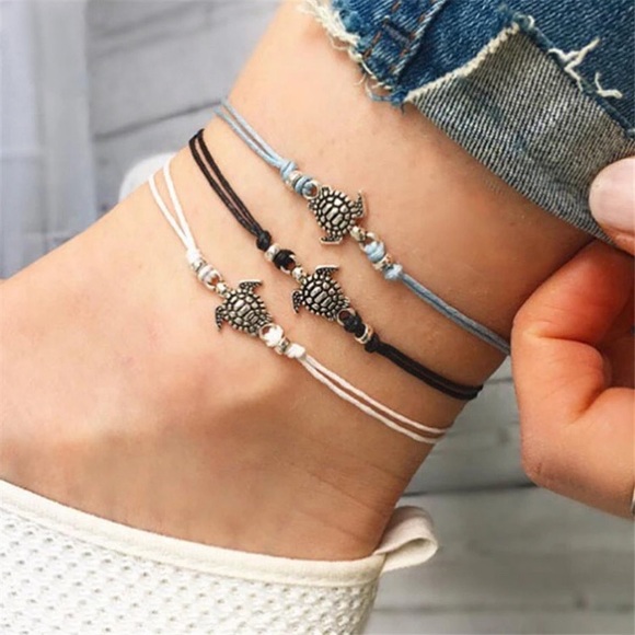 ⚜️[𝟯/$𝟭𝟴]⚜️Blue Tortoise Boho Anklet NEW - Picture 10 of 14